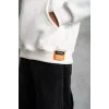 Erkek Armalı Baskılı Kapüşonlu Sweatshirt - Beyaz - 92989 Erkek Armalı Baskılı Kapüşonlu Sweatshirt - Beyaz - 92989