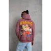 Erkek Baskılı Sweat Kapüşonlu - Gül Kurusu - 93021 Erkek Baskılı Sweat Kapüşonlu - Gül Kurusu - 93021