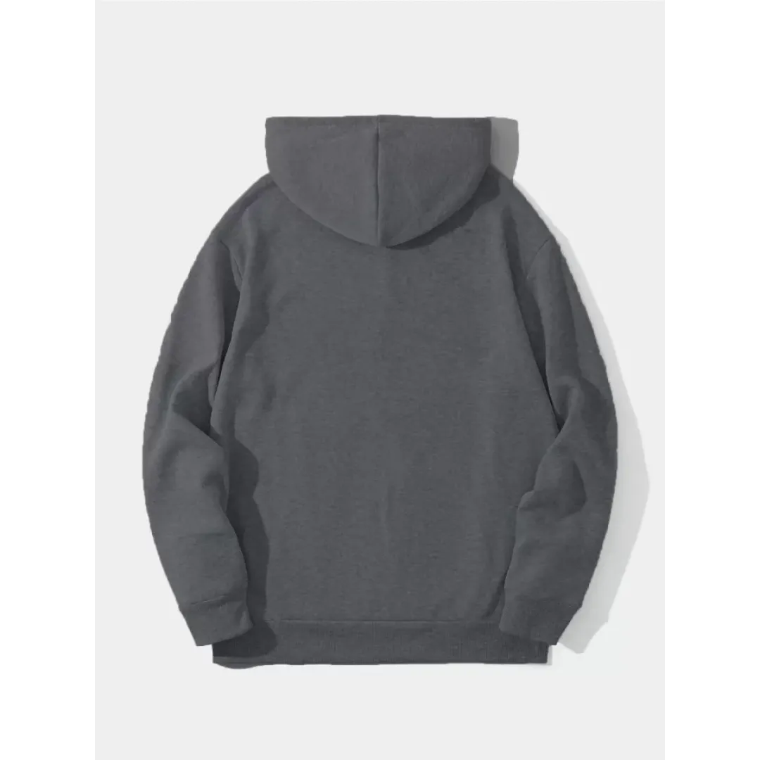 Erkek Düz Kapüşonlu Sweat - Füme - 93101 Erkek Düz Kapüşonlu Sweat - Füme - 93101