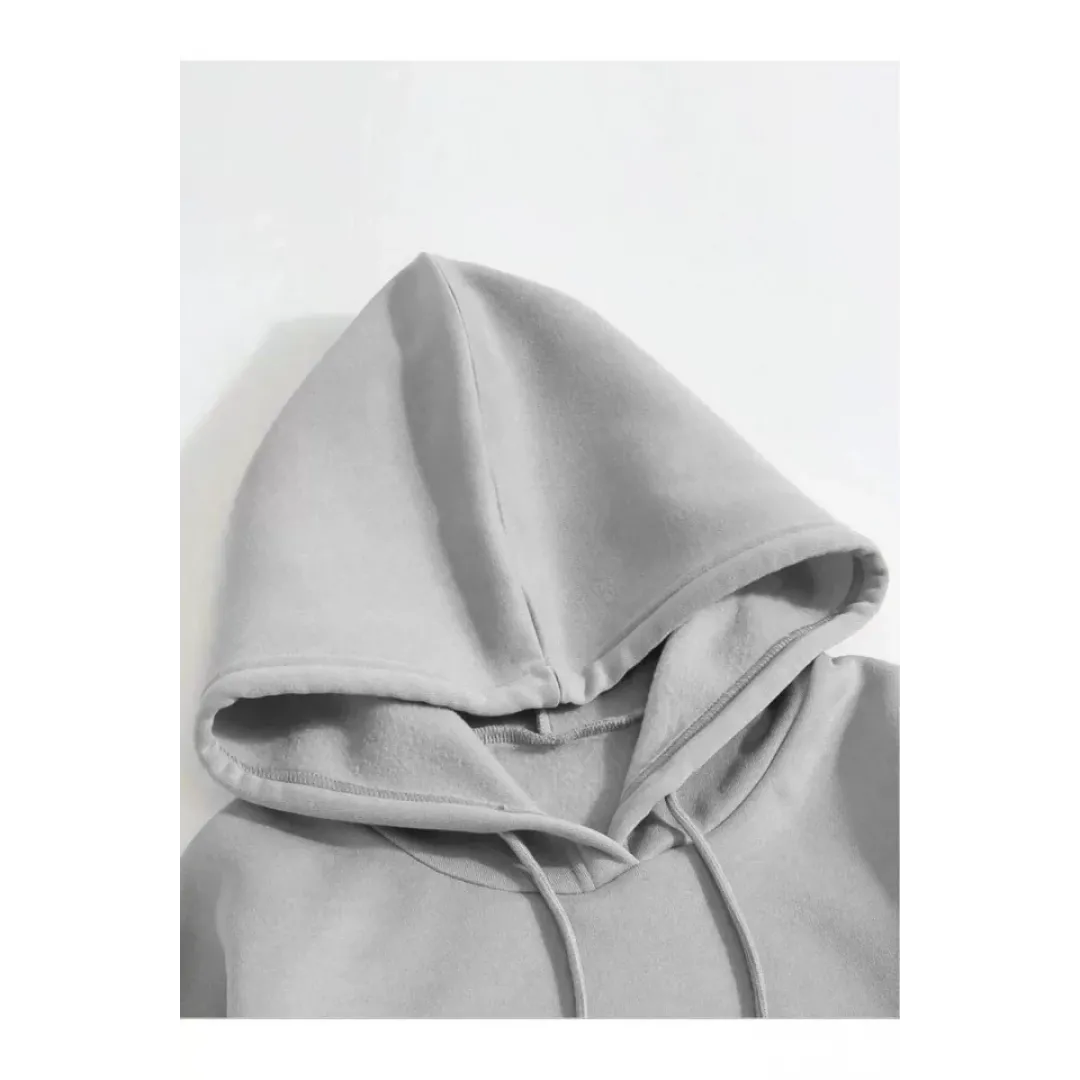 Erkek Düz Kapüşonlu Sweat - Boyalı Gri - 93102 Erkek Düz Kapüşonlu Sweat - Boyalı Gri - 93102