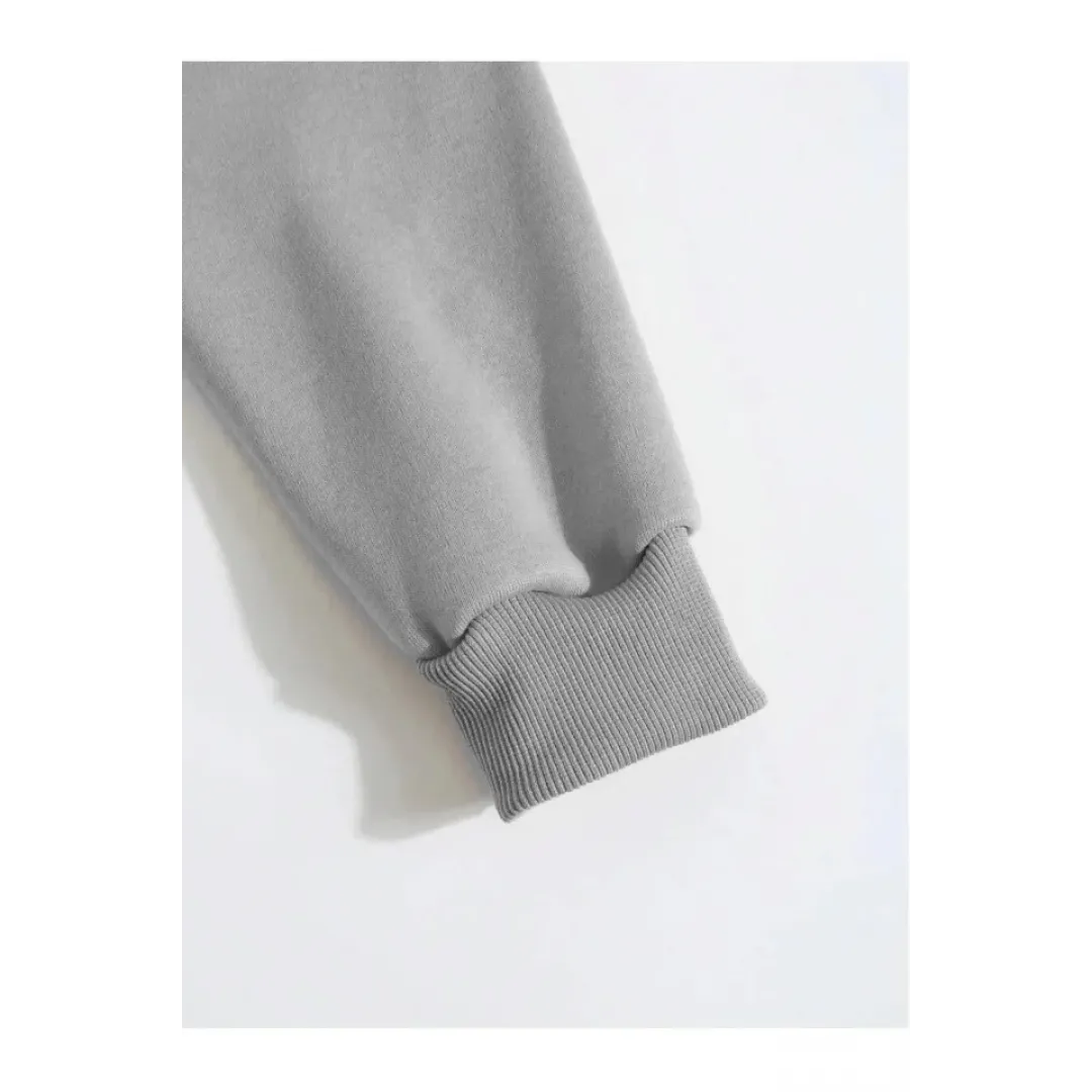 Erkek Düz Kapüşonlu Sweat - Boyalı Gri - 93102 Erkek Düz Kapüşonlu Sweat - Boyalı Gri - 93102