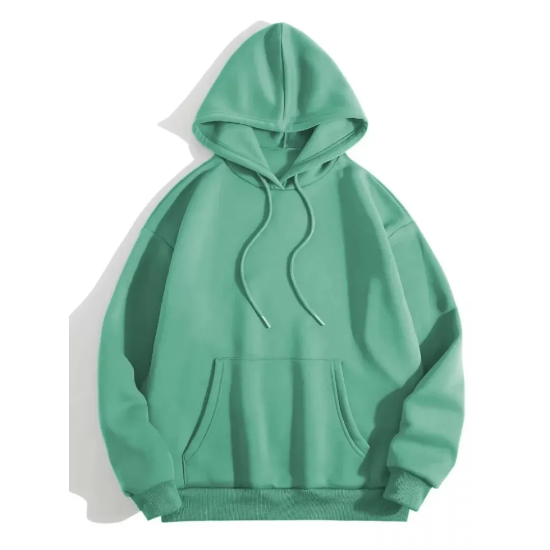 Erkek Düz Kapüşonlu Sweat - Mint Yeşili - 93103 Erkek Düz Kapüşonlu Sweat - Mint Yeşili - 93103