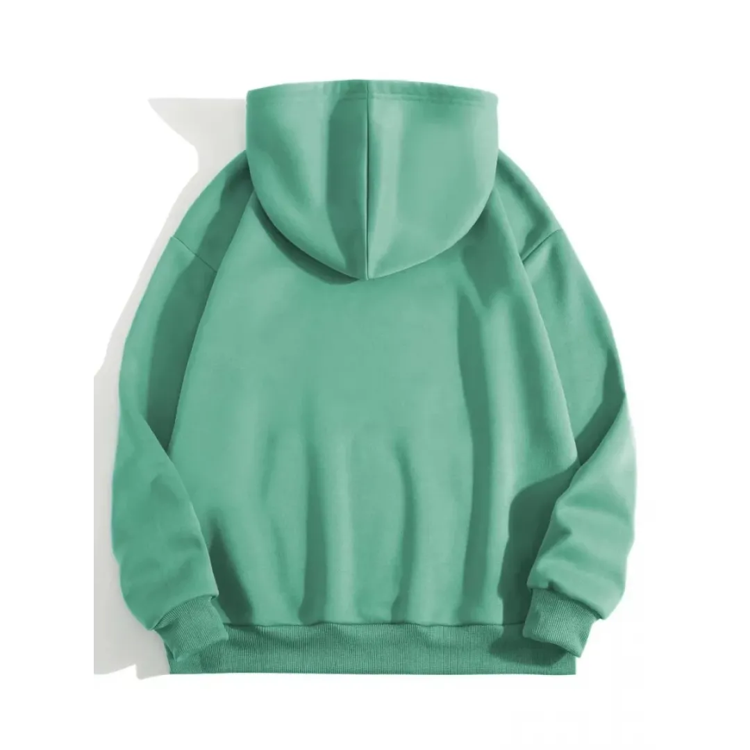 Erkek Düz Kapüşonlu Sweat - Mint Yeşili - 93103 Erkek Düz Kapüşonlu Sweat - Mint Yeşili - 93103