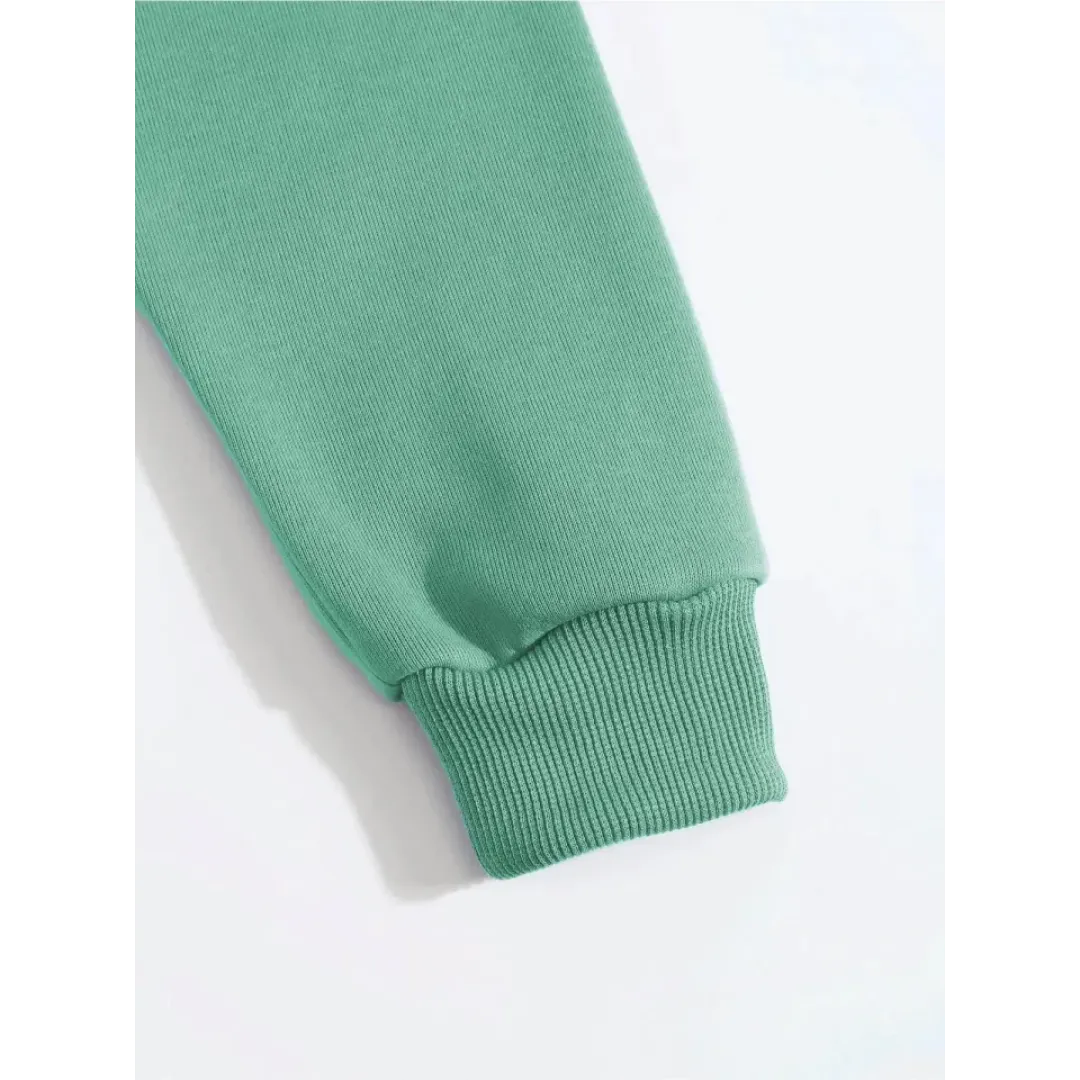 Erkek Düz Kapüşonlu Sweat - Mint Yeşili - 93103 Erkek Düz Kapüşonlu Sweat - Mint Yeşili - 93103