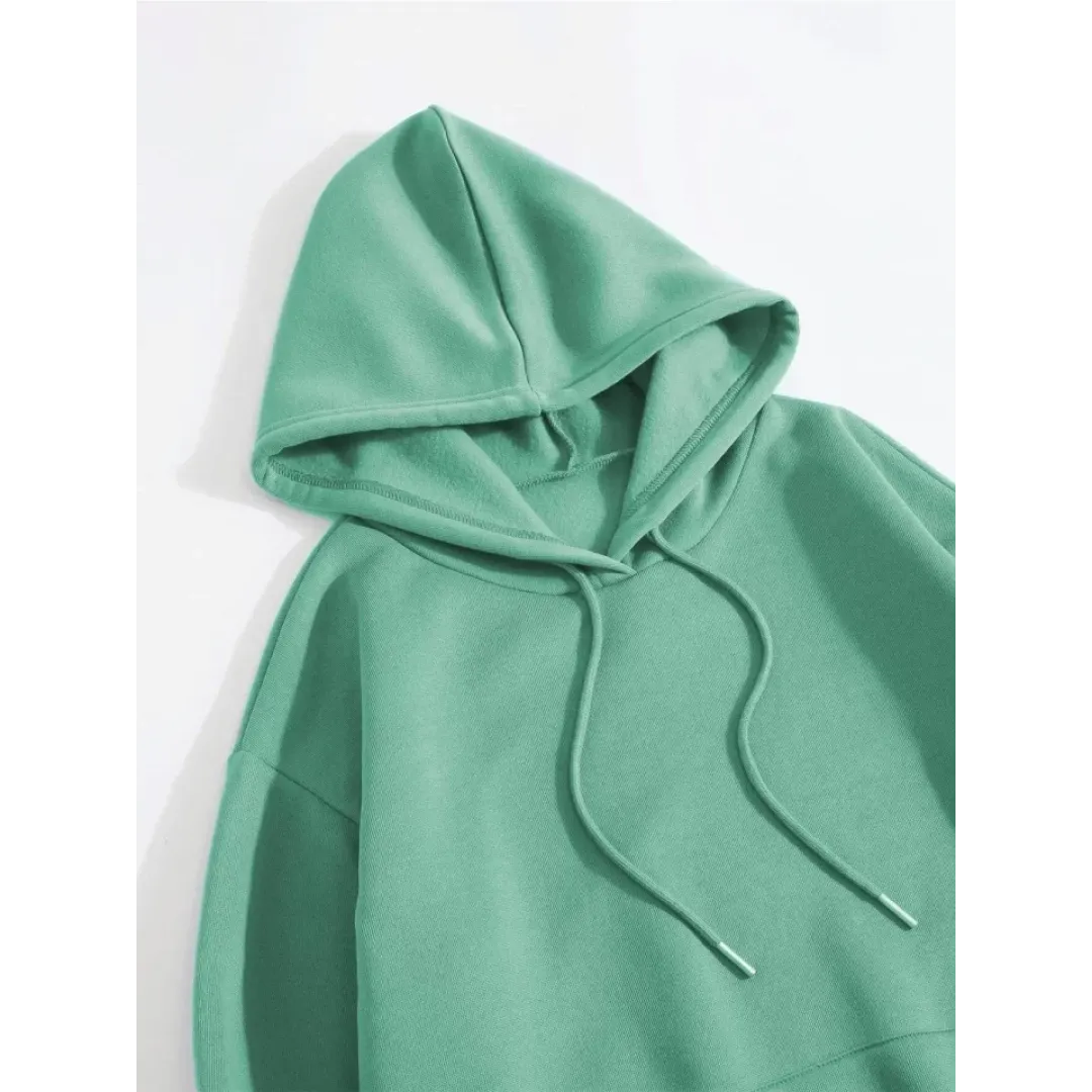Erkek Düz Kapüşonlu Sweat - Mint Yeşili - 93103 Erkek Düz Kapüşonlu Sweat - Mint Yeşili - 93103