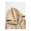 Erkek Düz Kapüşonlu Sweat - Bej - 93104 Erkek Düz Kapüşonlu Sweat - Bej - 93104