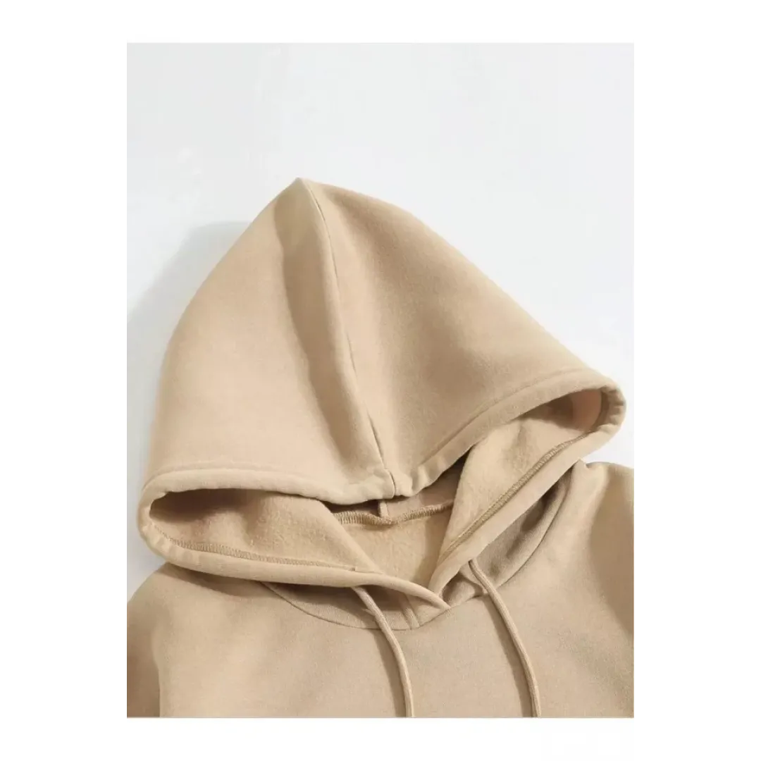 Erkek Düz Kapüşonlu Sweat - Bej - 93104 Erkek Düz Kapüşonlu Sweat - Bej - 93104