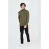 Erkek Yarım Fermuarlı Baskılı Sweat - Yeşil - 93125 Erkek Yarım Fermuarlı Baskılı Sweat - Yeşil - 93125