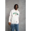 Erkek Baskılı Kapüşonlu Sweatshirt - Beyaz - 93133 Erkek Baskılı Kapüşonlu Sweatshirt - Beyaz - 93133