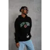 Erkek Baskılı Kapüşonlu Sweatshirt - Siyah - 93134 Erkek Baskılı Kapüşonlu Sweatshirt - Siyah - 93134