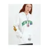 Baskılı Kapüşonlu Sweatshirt - Beyaz - 93135 Baskılı Kapüşonlu Sweatshirt - Beyaz - 93135
