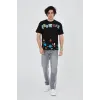 Erkek Baskılı Penye T-Shirt - Siyah - 93158 Erkek Baskılı Penye T-Shirt - Siyah - 93158