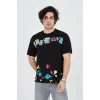 Erkek Baskılı Penye T-Shirt - Siyah - 93158 Erkek Baskılı Penye T-Shirt - Siyah - 93158