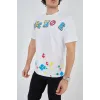 Erkek Baskılı Penye T-Shirt - Beyaz - 93159 Erkek Baskılı Penye T-Shirt - Beyaz - 93159