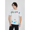Erkek Baskılı Penye T-Shirt - Beyaz - 93159 Erkek Baskılı Penye T-Shirt - Beyaz - 93159