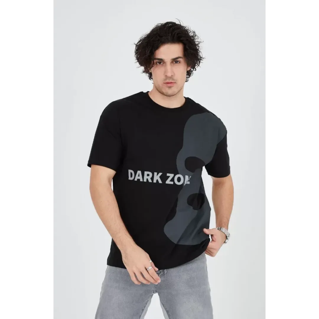 Erkek Baskılı T-Shirt - Siyah - 93161 Erkek Baskılı T-Shirt - Siyah - 93161
