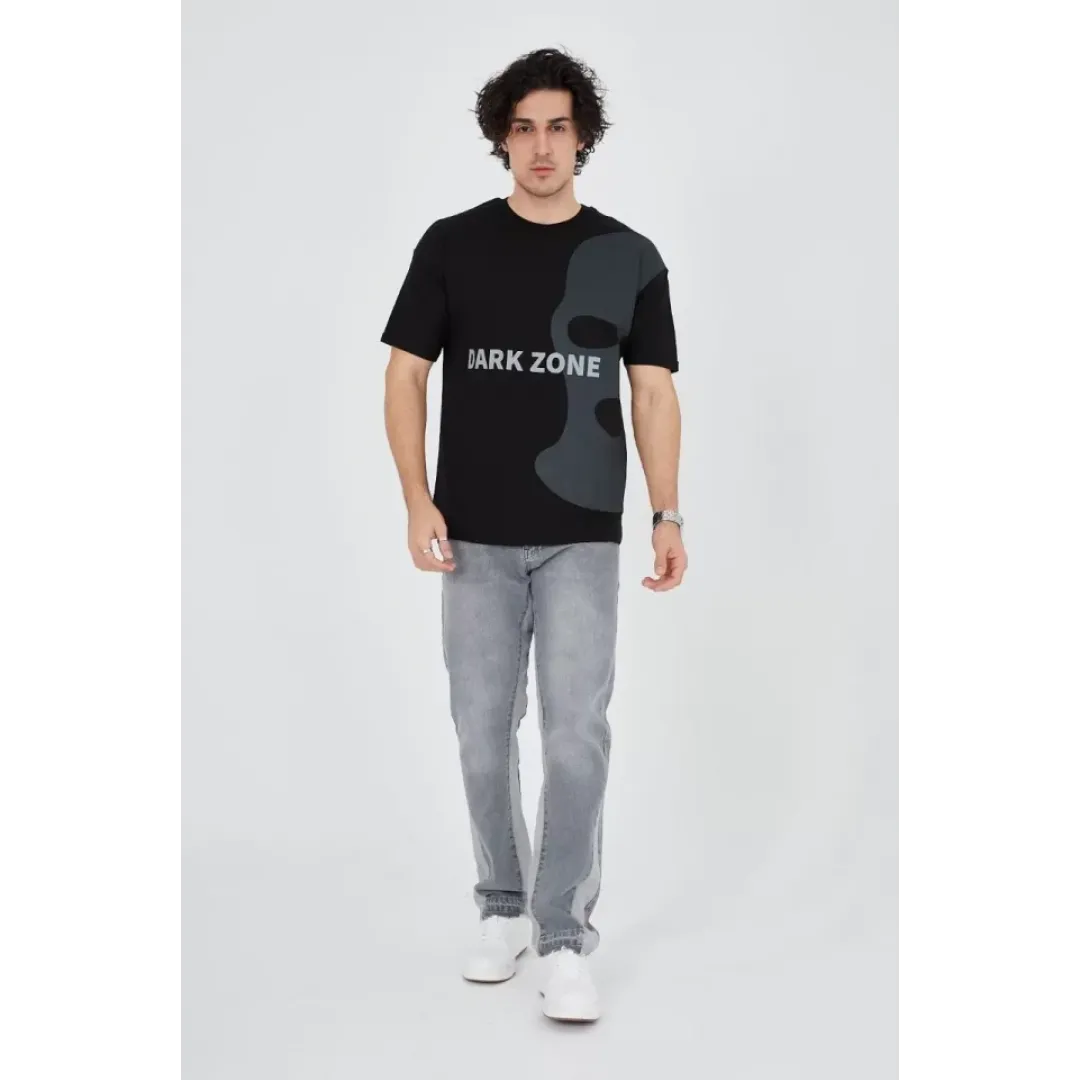 Erkek Baskılı T-Shirt - Siyah - 93161 Erkek Baskılı T-Shirt - Siyah - 93161