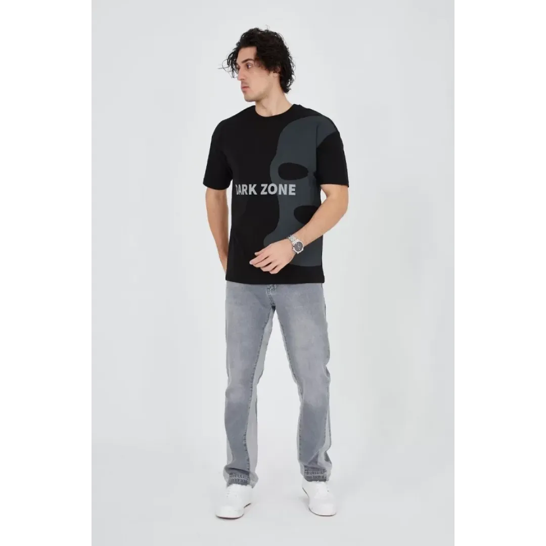 Erkek Baskılı T-Shirt - Siyah - 93161 Erkek Baskılı T-Shirt - Siyah - 93161