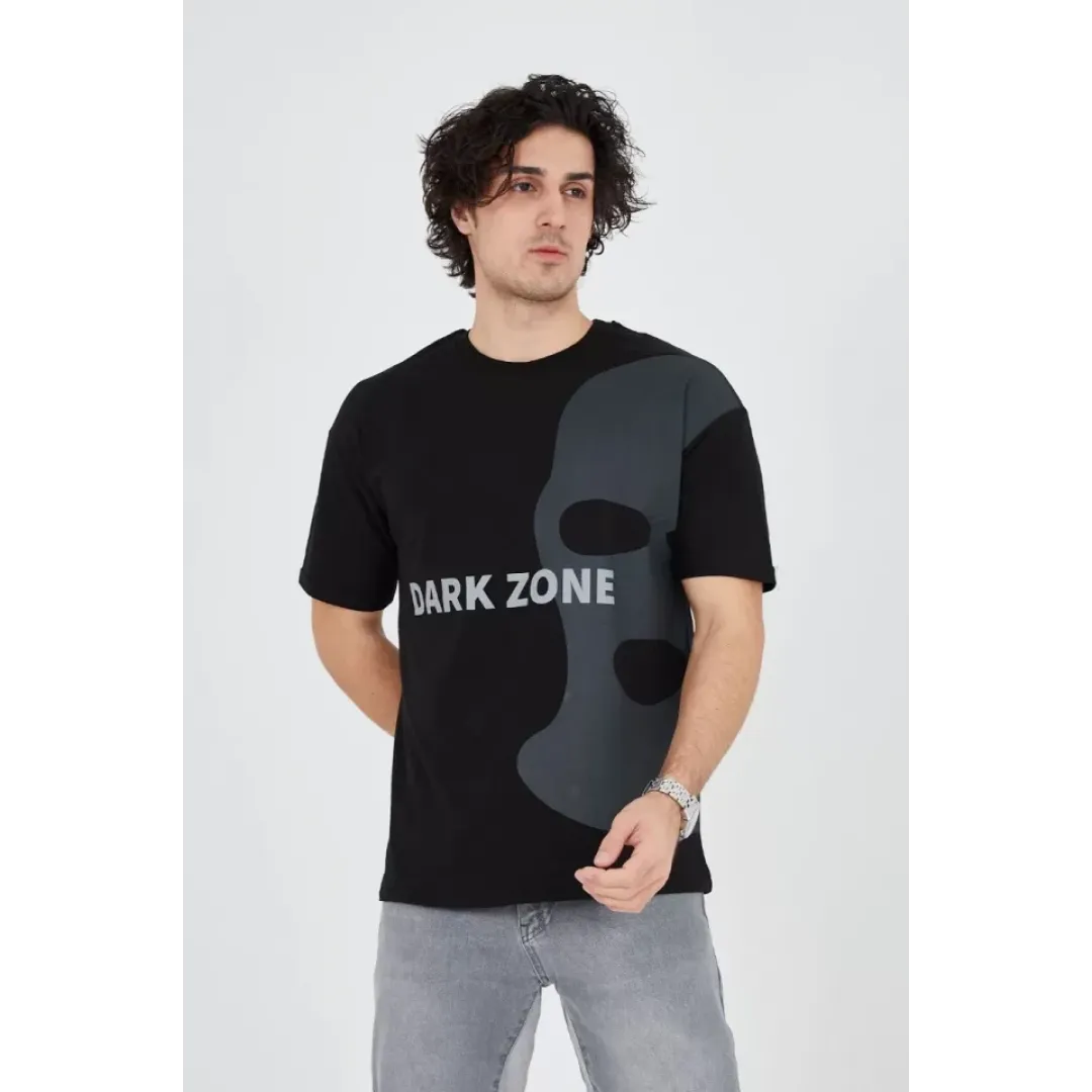 Erkek Baskılı T-Shirt - Siyah - 93161 Erkek Baskılı T-Shirt - Siyah - 93161