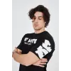 Erkek 24/1 Penye Baskılı T-Shirt - Siyah - 93168 Erkek 24/1 Penye Baskılı T-Shirt - Siyah - 93168