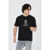 Erkek Penye Baskılı T-Shirt - Siyah - 93170 Erkek Penye Baskılı T-Shirt - Siyah - 93170