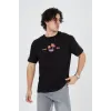 Erkek Ön Ve Arka Baskılı T-Shirt - Siyah - 93172 Erkek Ön Ve Arka Baskılı T-Shirt - Siyah - 93172