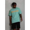 Unisex Oversize Baskılı Bisiklet Yaka T-Shirt - Mint Yeşili - 93200 Unisex Oversize Baskılı Bisiklet Yaka T-Shirt - Mint Yeşili - 93200