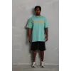 Unisex Oversize Baskılı Bisiklet Yaka T-Shirt - Mint Yeşili - 93200 Unisex Oversize Baskılı Bisiklet Yaka T-Shirt - Mint Yeşili - 93200