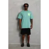 Unisex Oversize Baskılı Bisiklet Yaka T-Shirt - Mint Yeşili - 93240 Unisex Oversize Baskılı Bisiklet Yaka T-Shirt - Mint Yeşili - 93240