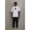 Unisex Oversize Baskılı Bisiklet Yaka T-Shirt - Beyaz - 93292 Unisex Oversize Baskılı Bisiklet Yaka T-Shirt - Beyaz - 93292
