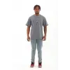 Unisex Oversize Baskılı Bisiklet Yaka T-Shirt - Füme - 93303 Unisex Oversize Baskılı Bisiklet Yaka T-Shirt - Füme - 93303