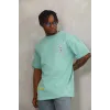 Unisex Oversize Baskılı Bisiklet Yaka T-Shirt - Mint Yeşili - 93306 Unisex Oversize Baskılı Bisiklet Yaka T-Shirt - Mint Yeşili - 93306