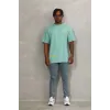 Unisex Oversize Baskılı Bisiklet Yaka T-Shirt - Mint Yeşili - 93306 Unisex Oversize Baskılı Bisiklet Yaka T-Shirt - Mint Yeşili - 93306