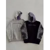 Baskılı Kapüşonlu Sweatshirt - Gri - 93344 Baskılı Kapüşonlu Sweatshirt - Gri - 93344