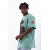 Unisex Oversize Baskılı Bisiklet Yaka T-Shirt - Mint Yeşili - 93517 Unisex Oversize Baskılı Bisiklet Yaka T-Shirt - Mint Yeşili - 93517