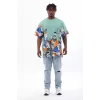 Unisex Oversize Baskılı Bisiklet Yaka T-Shirt - Mint Yeşili - 93528 Unisex Oversize Baskılı Bisiklet Yaka T-Shirt - Mint Yeşili - 93528