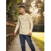Unisex Bisiklet Yaka Uzun Kollu T-Shirt - Beyaz - 94807 Unisex Bisiklet Yaka Uzun Kollu T-Shirt - Beyaz - 94807