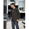 Unisex Bisiklet Yaka Uzun Kollu T-Shirt - Siyah - 94810 Unisex Bisiklet Yaka Uzun Kollu T-Shirt - Siyah - 94810