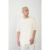Unisex Basic Bisiklet Yaka Oversize T-Shirt - Beyaz - 94821 Unisex Basic Bisiklet Yaka Oversize T-Shirt - Beyaz - 94821