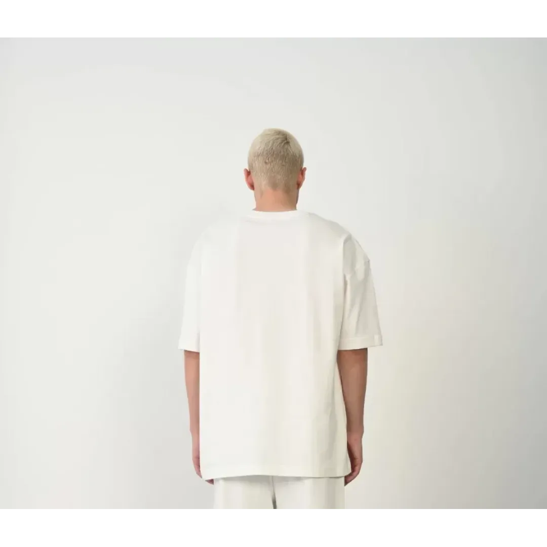 Unisex Basic Bisiklet Yaka Oversize T-Shirt - Beyaz - 94821 Unisex Basic Bisiklet Yaka Oversize T-Shirt - Beyaz - 94821