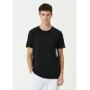 Unisex Basic Bisiklet Yaka Regular T-Shirt - Siyah - 94826 Unisex Basic Bisiklet Yaka Regular T-Shirt - Siyah - 94826