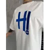 Unisex Nakış İşlemeli T-Shirt - Beyaz - 95058 Unisex Nakış İşlemeli T-Shirt - Beyaz - 95058