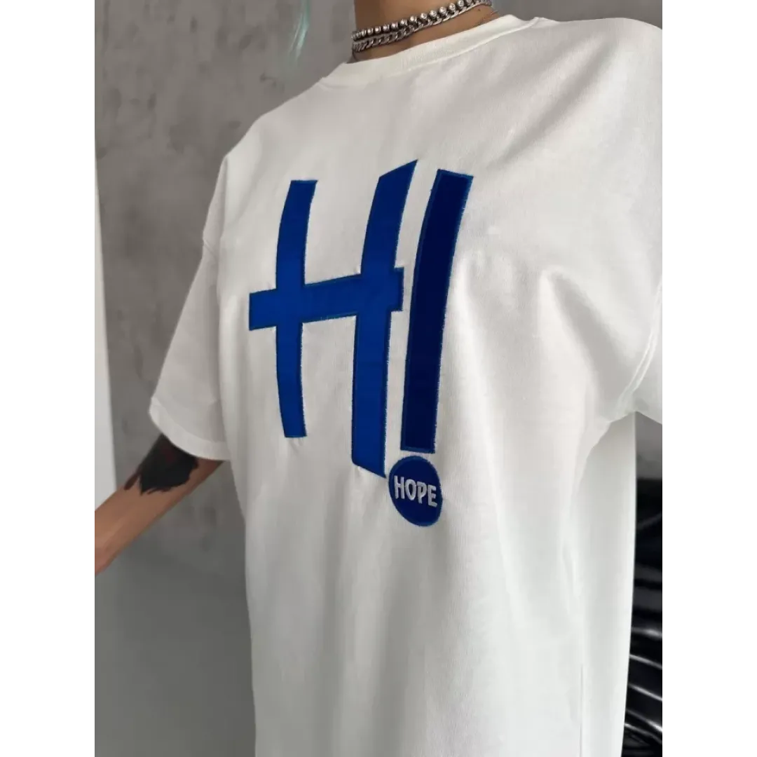 Unisex Nakış İşlemeli T-Shirt - Beyaz - 95058 Unisex Nakış İşlemeli T-Shirt - Beyaz - 95058