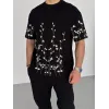 Unisex Nakış İşlemeli T-Shirt - Siyah - 95069 Unisex Nakış İşlemeli T-Shirt - Siyah - 95069