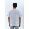 Unisex Oversize Düz Bisiklet Yaka T-Shirt - Beyaz - 95722 Unisex Oversize Düz Bisiklet Yaka T-Shirt - Beyaz - 95722