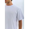 Unisex Oversize Düz Bisiklet Yaka T-Shirt - Beyaz - 95722 Unisex Oversize Düz Bisiklet Yaka T-Shirt - Beyaz - 95722