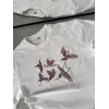 Unisex Nakış İşlemeli T-Shirt - Beyaz - 95882 Unisex Nakış İşlemeli T-Shirt - Beyaz - 95882