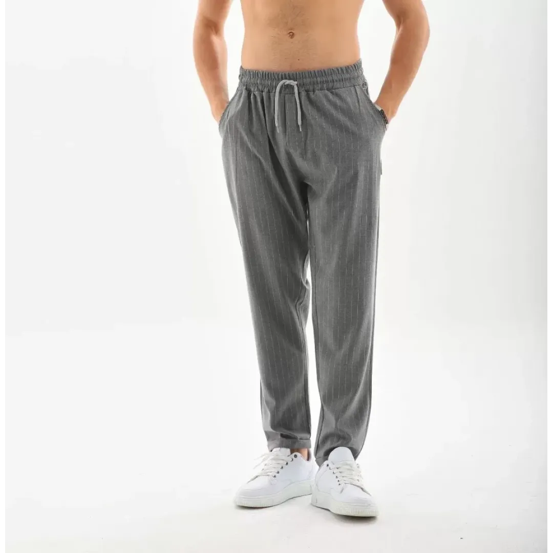 Unisex Çizgili Eşofman Altı - Füme - 96067 Unisex Çizgili Eşofman Altı - Füme - 96067
