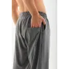 Unisex Çizgili Eşofman Altı - Füme - 96067 Unisex Çizgili Eşofman Altı - Füme - 96067