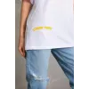 Unisex Baskılı Oversize T-Shirt - Beyaz - 96229 Unisex Baskılı Oversize T-Shirt - Beyaz - 96229